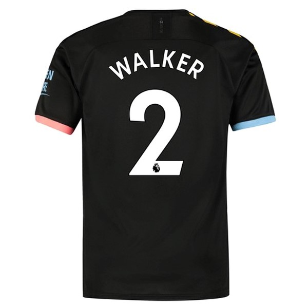 Camiseta Manchester City NO.2 Walker 2ª Kit 2019 2020 Negro